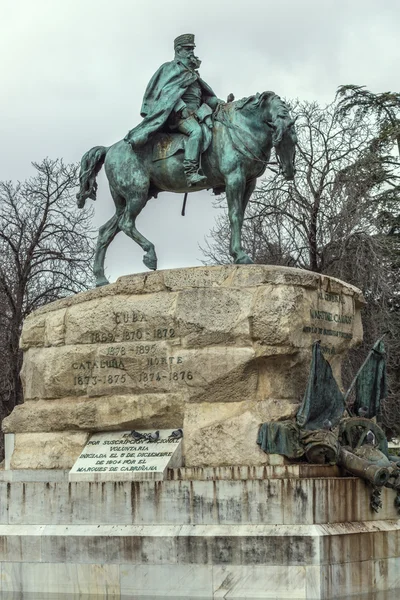 Monument to General Martínez-Campos — Stok fotoğraf