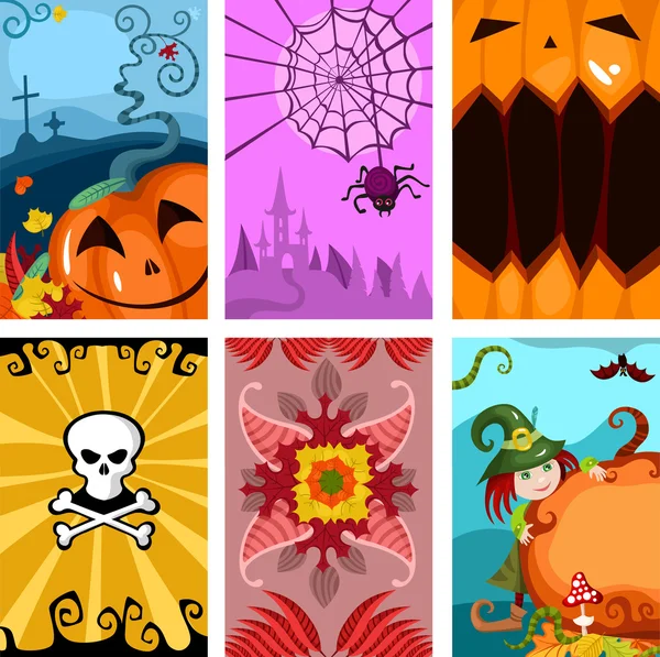 Tarjetas de Halloween — Archivo Imágenes Vectoriales