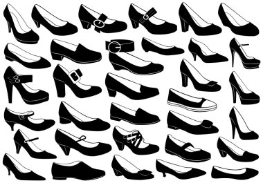Shoes illustration set