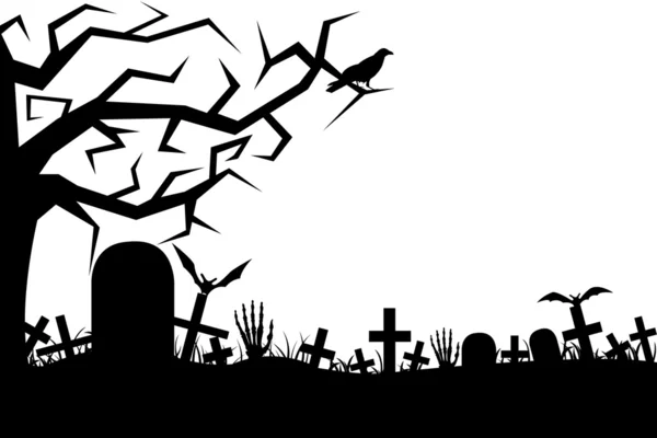 Cemitério — Vetor de Stock