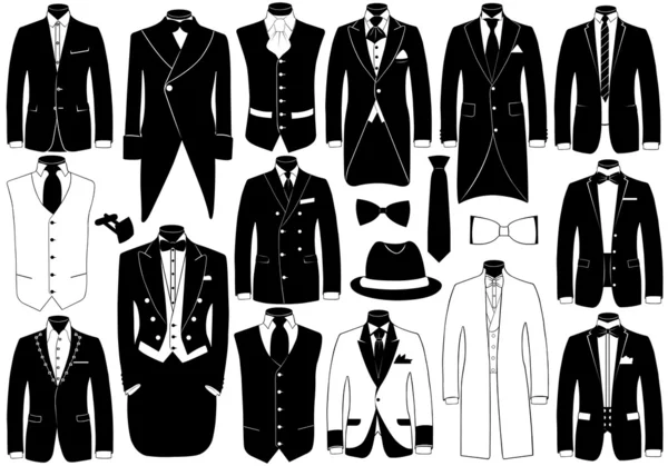 Suits illustration set — Stock Vector