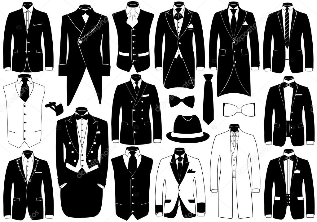 Suits illustration set