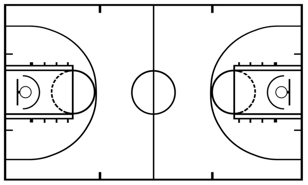 Basketplan isolerade — Stock vektor