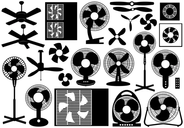 Diferente conjunto de ventilador — Vector de stock