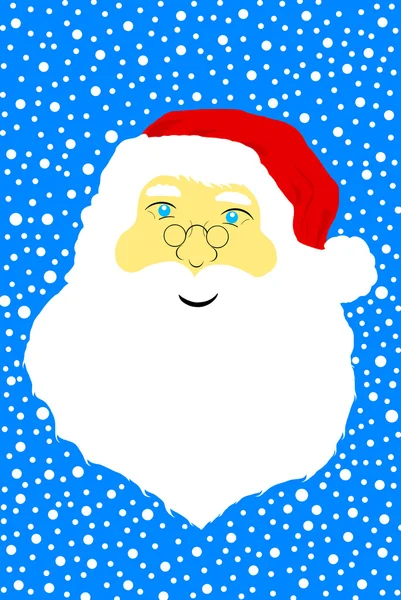 Visage du Père Noël claus — Image vectorielle