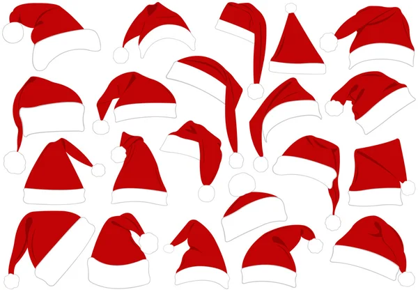 Christmas hats set — Stock Vector