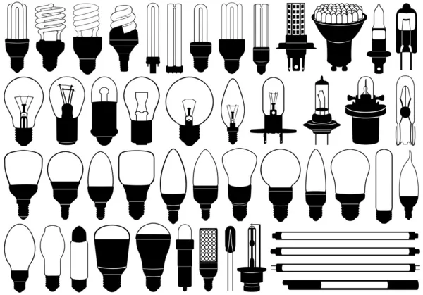 Juego de bombillas — Archivo Imágenes Vectoriales