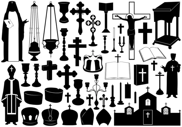 Set of religious elements — Stock Vector