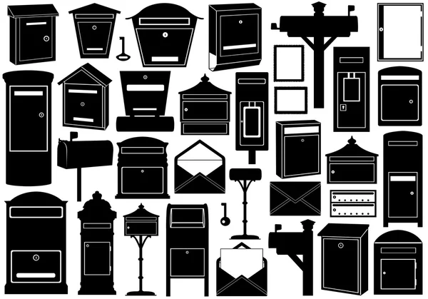 Set of different mailboxes — Stock Vector