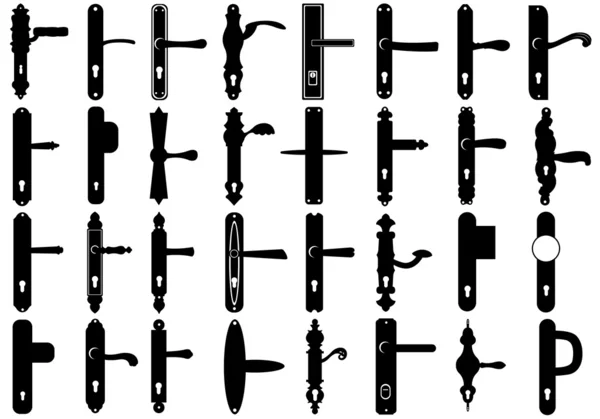 Ensemble de poignées de porte — Image vectorielle