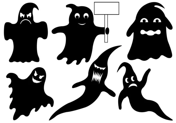 Set Of Different Ghosts — Stockvector