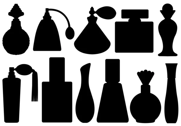 Set Of Perfume Bottles — Stock Vector