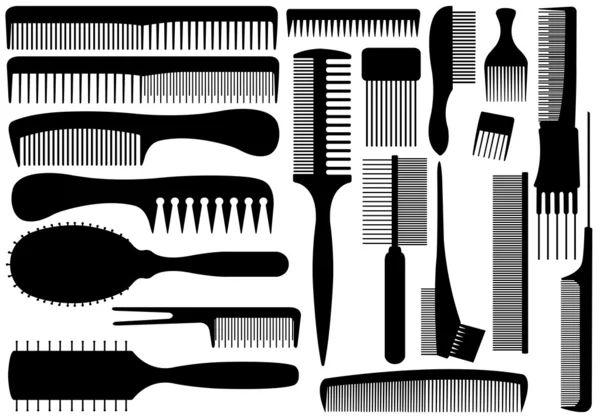 Set Of Different Combs — Stock Vector