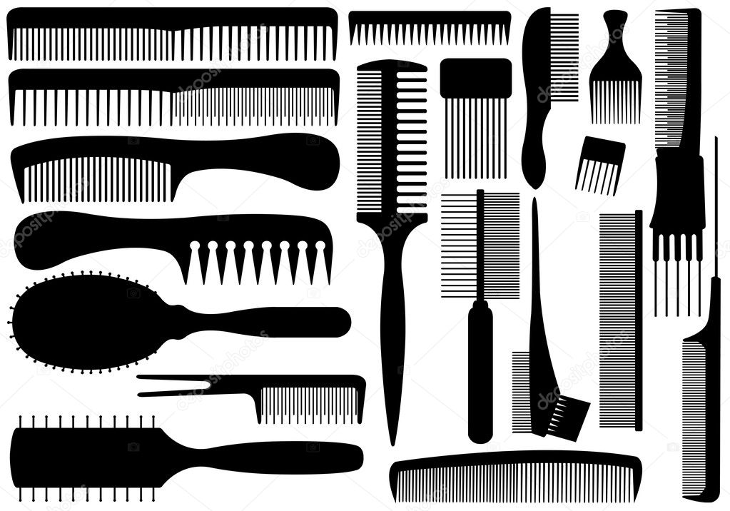 Set Of Different Combs