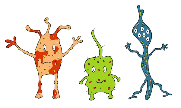 Απεικόνιση των διαφόρων μικροβίων — Διανυσματικό Αρχείο
