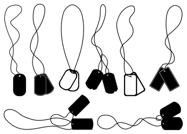 Ensemble de différentes étiquettes de chien — Image vectorielle