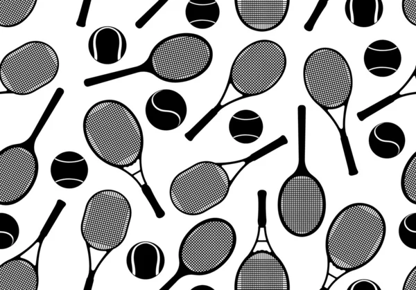 Raquetas de tenis fondo sin costuras — Archivo Imágenes Vectoriales