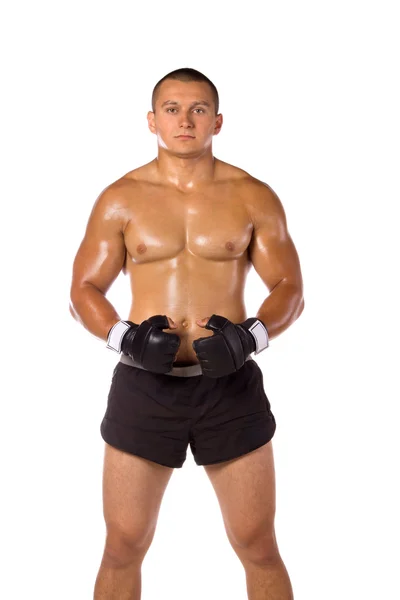 男性的拳击手，一架战斗机。体育. — 图库照片