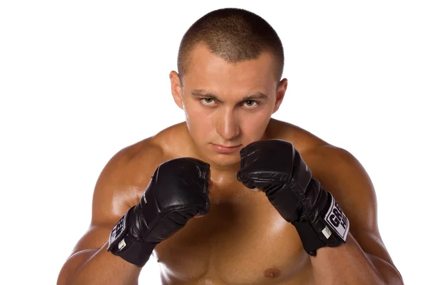 Male boxer, a fighter. Sports. — Stock Photo, Image