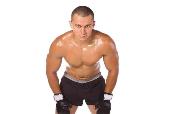 Male boxer, a fighter. Sports. — Stock Photo, Image