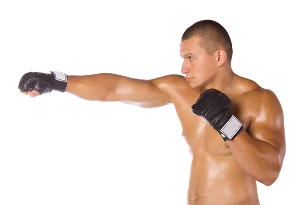 Um boxeador, um lutador. Desportos . Imagem De Stock