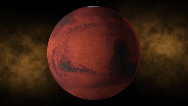 Planet Mars Raum, Sterne — Stockvideo