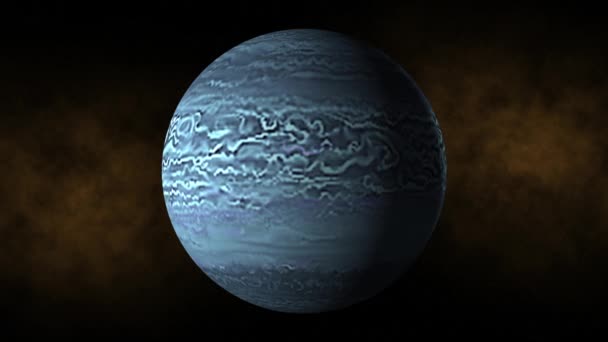 Планета Нептуна, звезды — стоковое видео