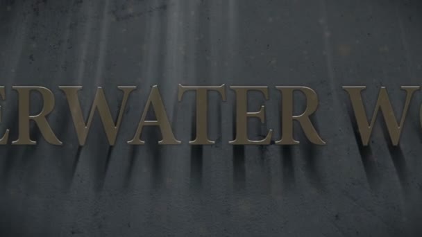 Undewater nombre del logotipo del mundo lema — Vídeo de stock