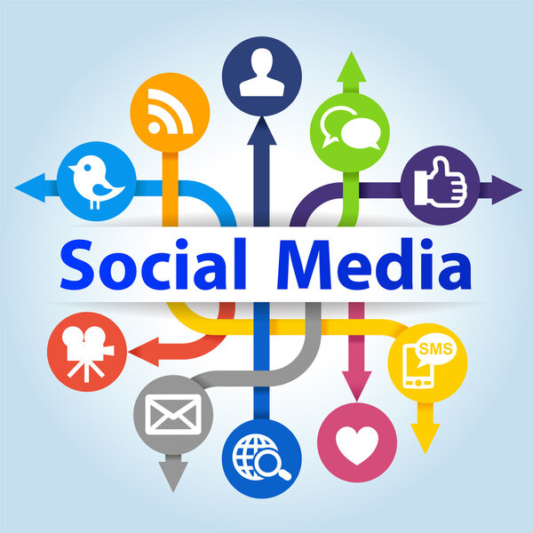 Concepto de medios sociales — Foto de Stock
