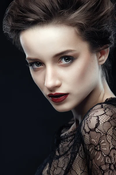 Beautiful girl with makeup. — Stock Photo, Image