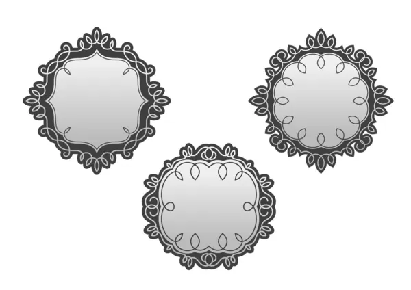 Retro frames with vintage embellishments — Stock Vector