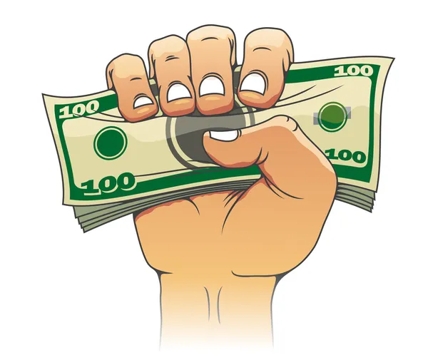 Money in hand — Stock Vector