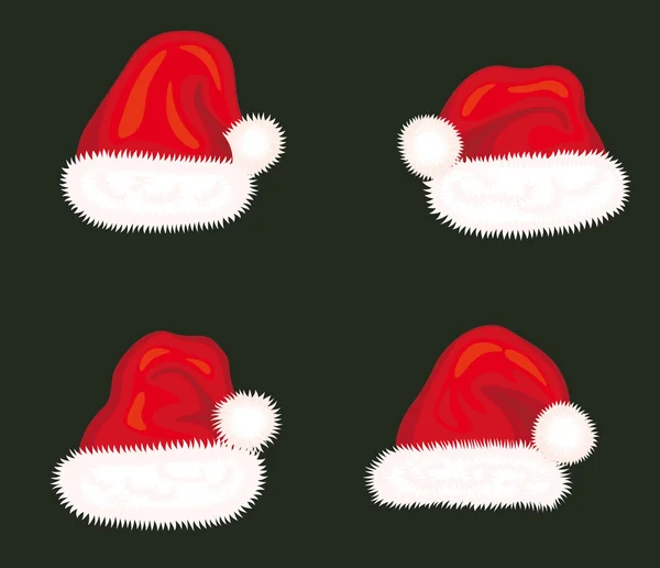 Chapeaux de Noël — Image vectorielle