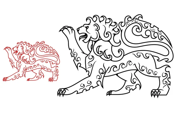 Vintage royal lion — Stock Vector