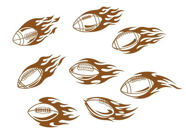 Rugby and football tattoos — Stock Vector
