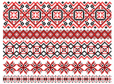 Retro etnik süsler ve bezemeler