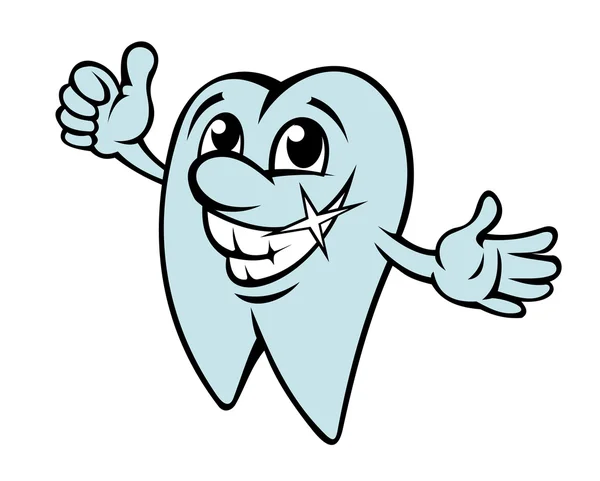 Glücklicher Cartoon-Zahn — Stockvektor