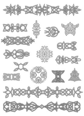 Celtic ornaments and embellishments clipart