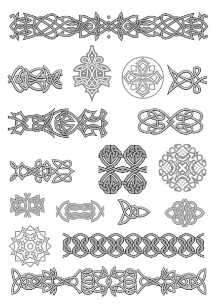Celtyckie ornamenty i wzory — Wektor stockowy