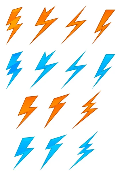 Lightning symbols — Stock Vector