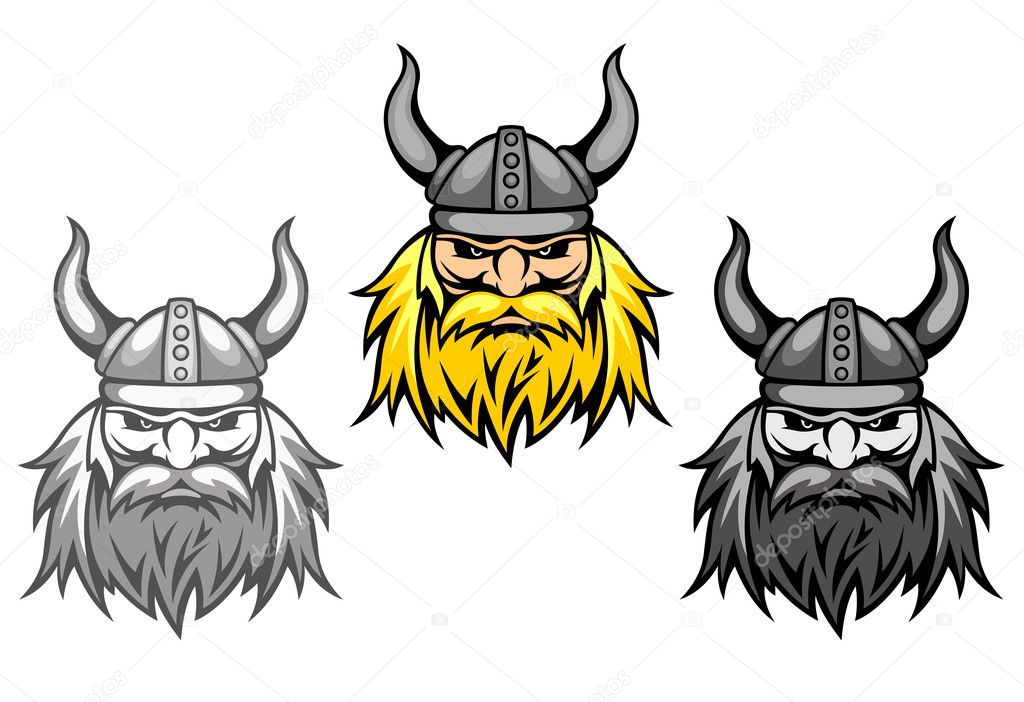 Agressive viking warriors