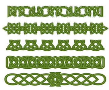 Yeşil celtic süsler
