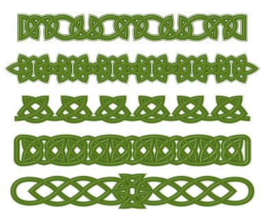 Green celtic ornaments clipart
