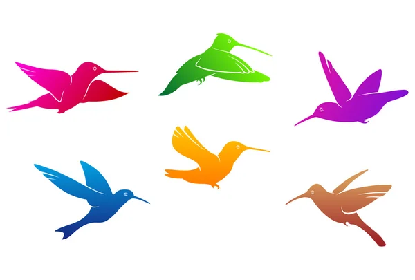 Symboles de colibris — Image vectorielle