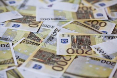 200 euro banknot arka plan
