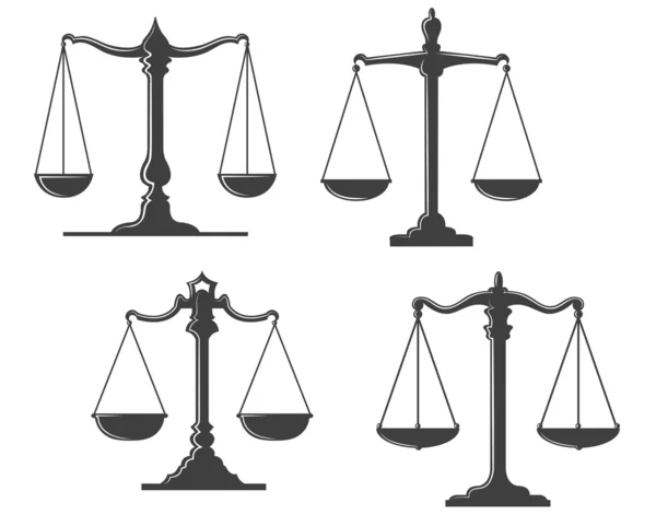 Vintage justice scales — Stock Vector