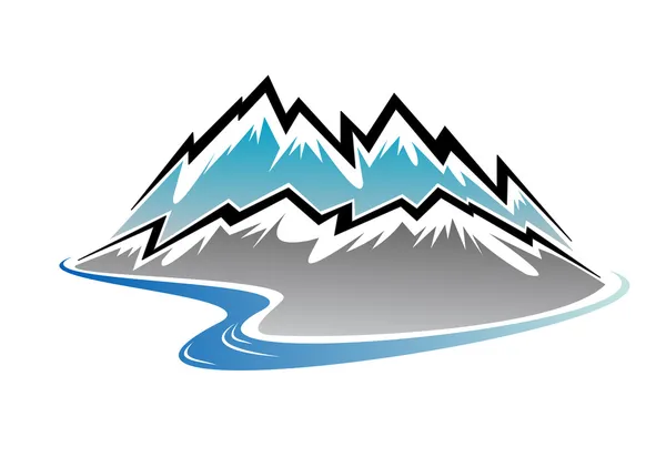 Símbolo de montanha, tal logotipo . — Vetor de Stock