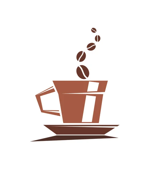 杯咖啡，这种标志。也可用在画廊中的 jpeg 版本 — 图库矢量图片