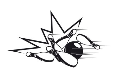 Bowling symbol, such a logo. clipart