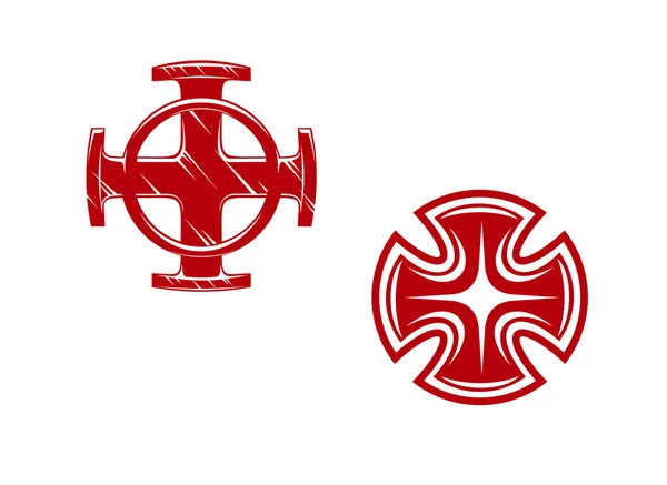 Krzyż symbole, takie logo. — Wektor stockowy